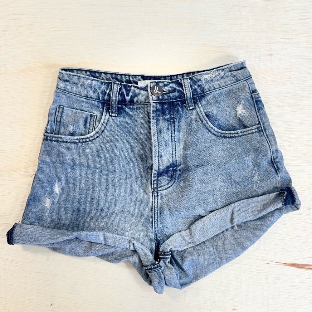 One x one teaspoon high waist bandits slim fit twisted cuff hem size 24